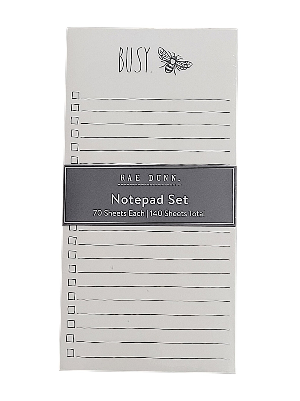 Rae Dunn Busy Bee & Queen Bee Checklist Notepad Set